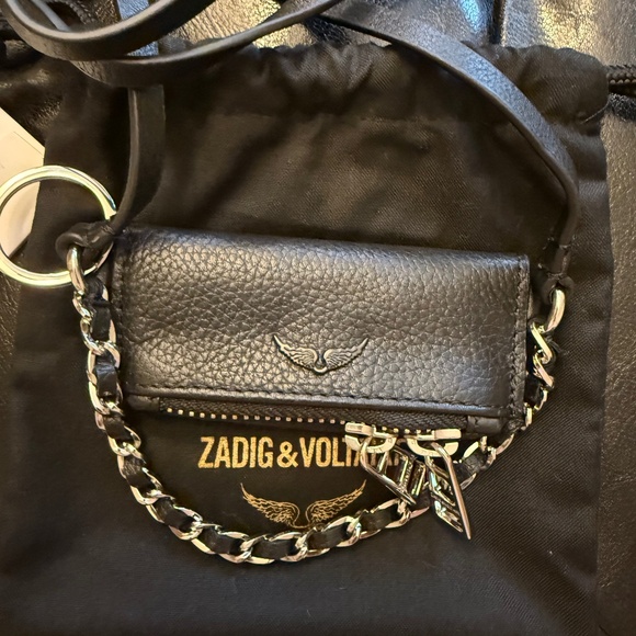 ZADIG&VOLTAIRE Grained Leather Rock Grigri Bag - Picture 1 of 6